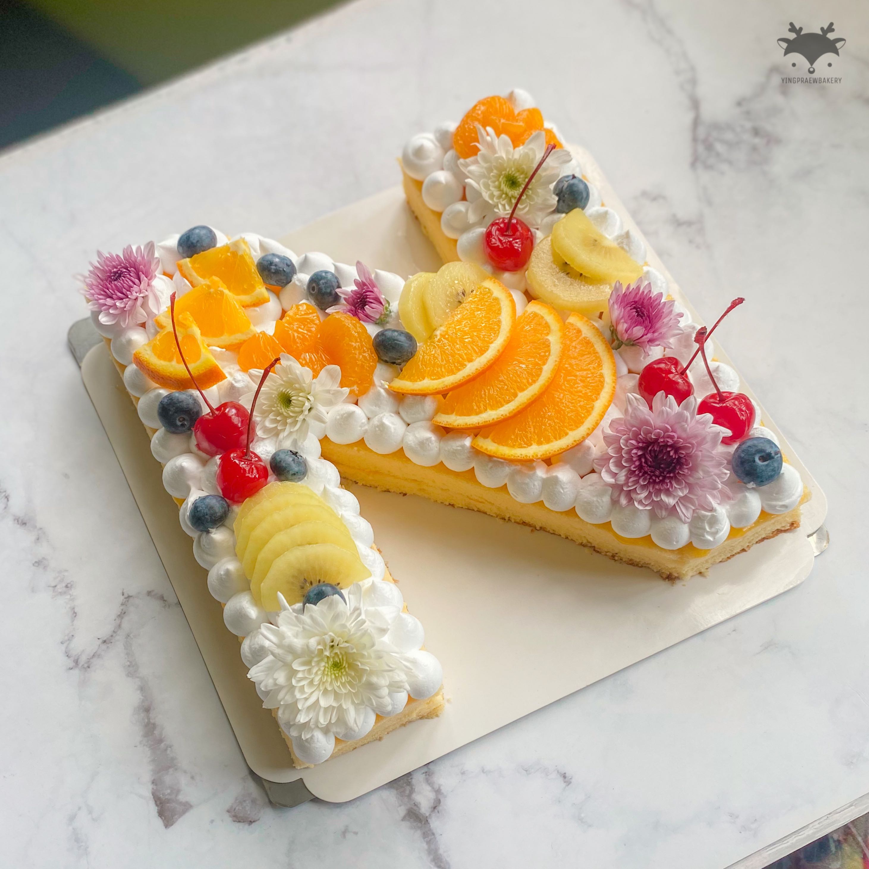 เค้กตัวเลขหรือตัวอักษร | ✔️รับที่ร้านหรือส่งในเมือง สฎ