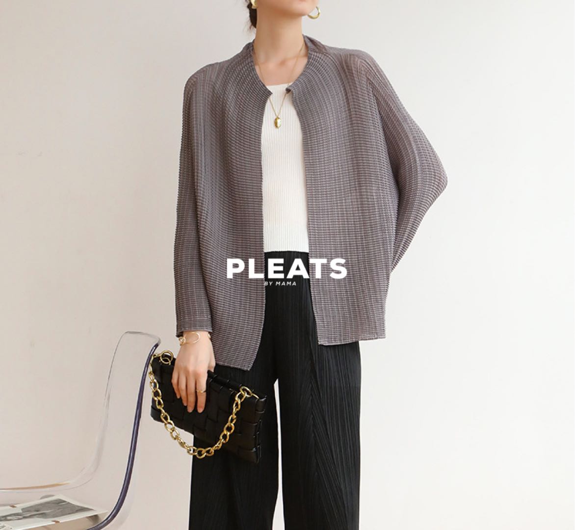 PLEATS CARDIGAN CD003