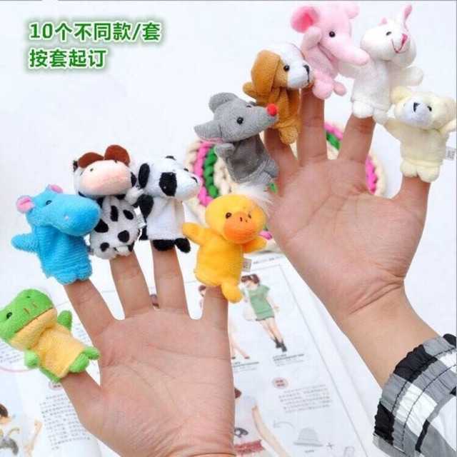 ตุ๊กตาหุ่นนิ้วมือ สวนสัตว์ 10 ตัว