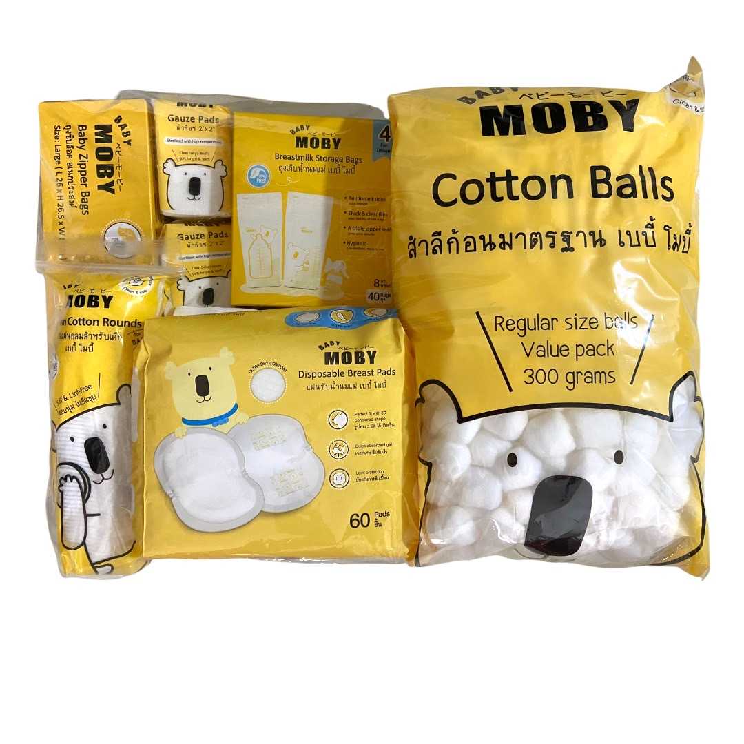 Baby Moby SAVE Pack เบบี้ โมบี้ ชุดประหยัด สำลีไร้กาว
