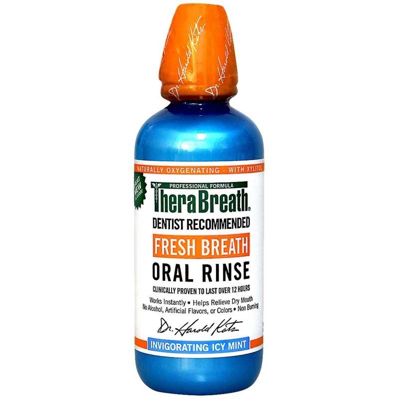 น้ำยาบ้วนปากสูตรเย็นชื่นใจ TheraBreath Fresh Breath (Icy Mint)