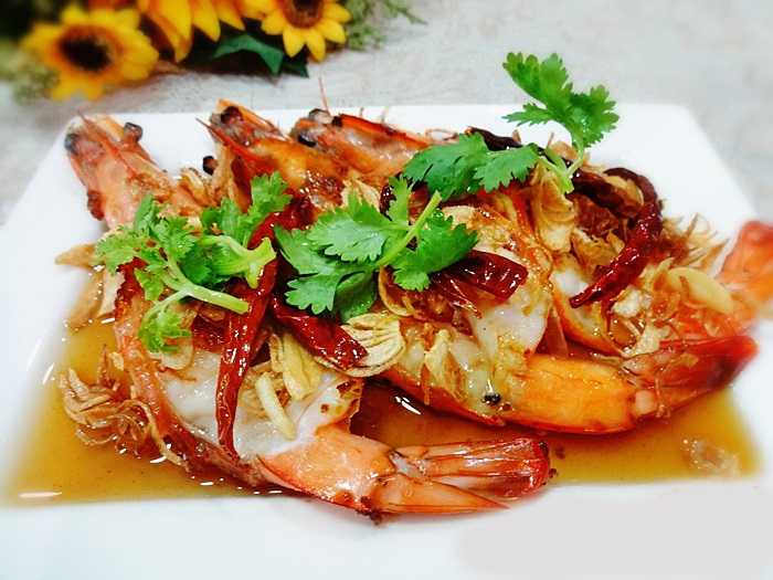 กุ้งแม่น้ำซอสมะขาม