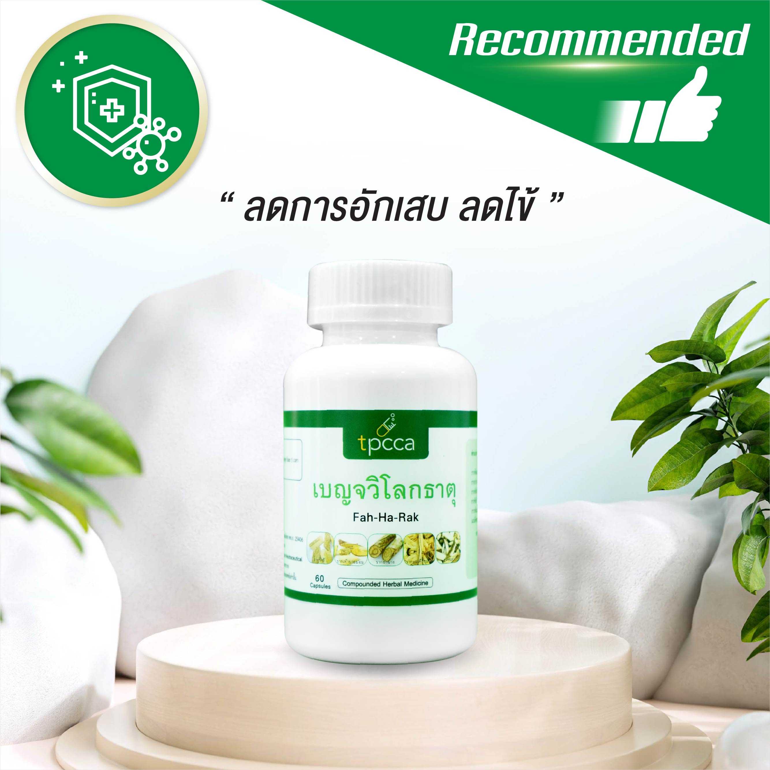 เบญจวิโลกธาตุ  // ฟ้าห้าราก   (350mg) 60 cap 1 ขวด