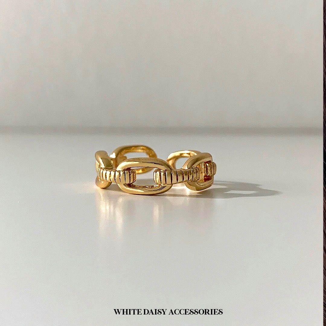 🔥 New Collection🔥Evie Cuff Ring แหวนแฟชั่น แหวนสีทอง แหวนผู้หญิง เครื่องประดับแฟชั่น#WD174