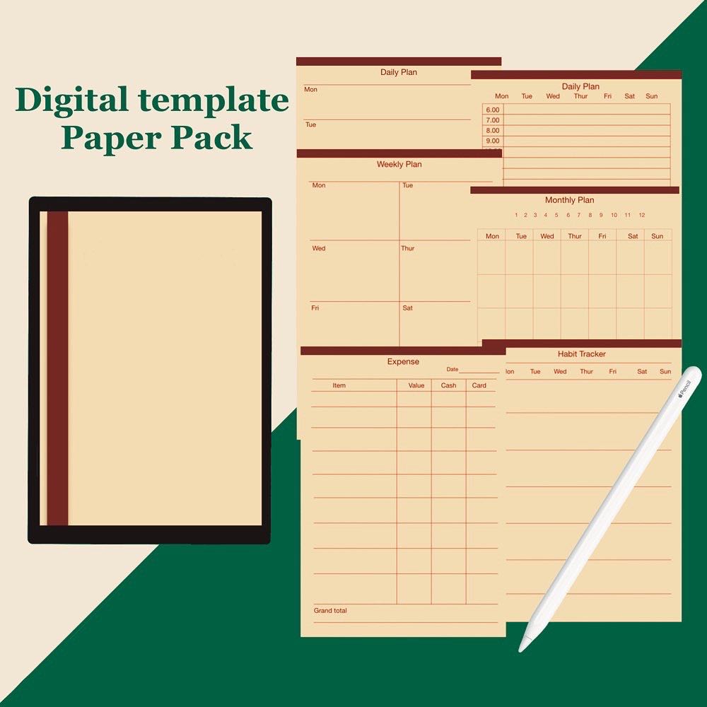 Minimal digital template paper