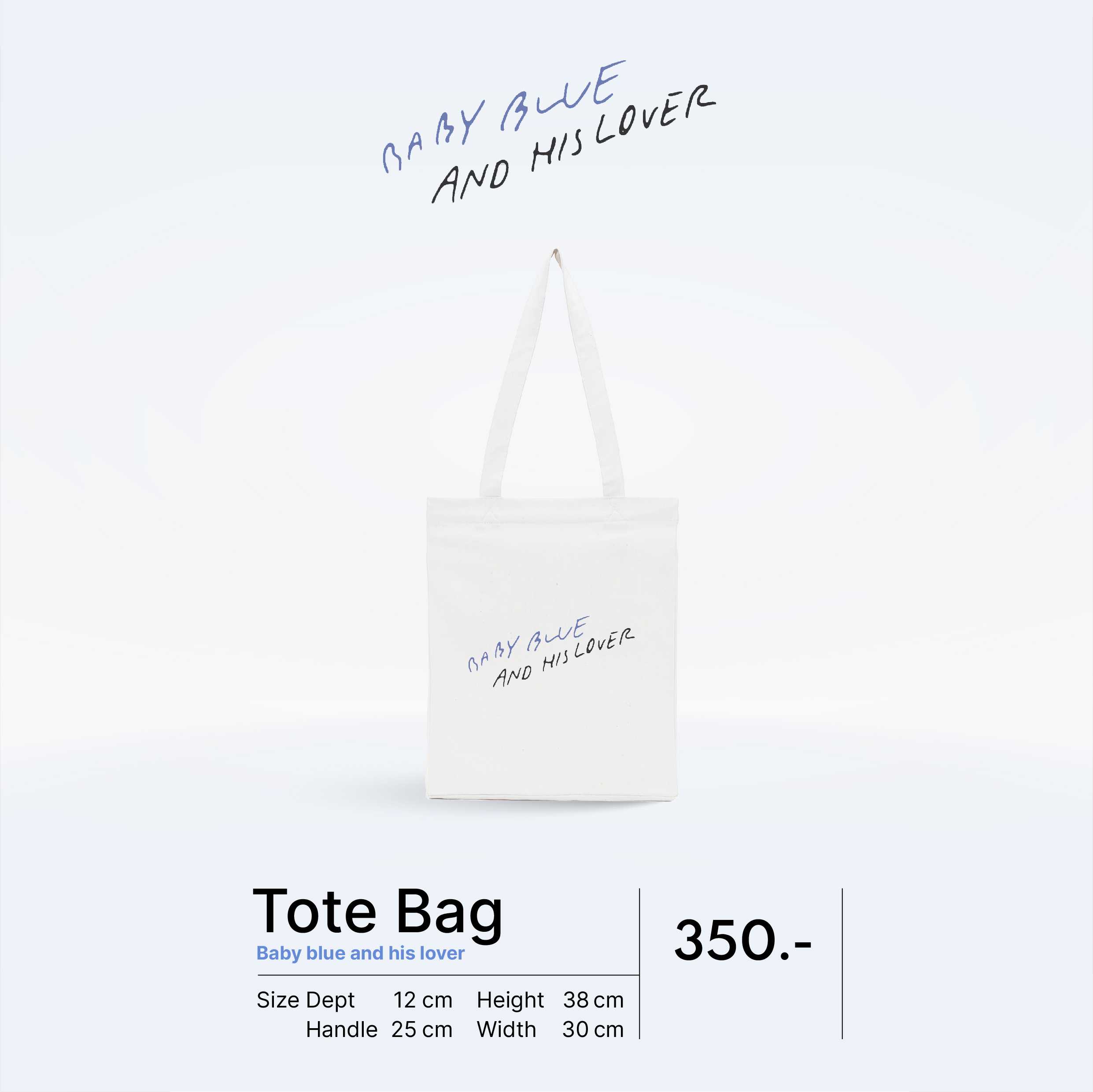 Baby Blue and His Lover Tote Bag (สกรีน)