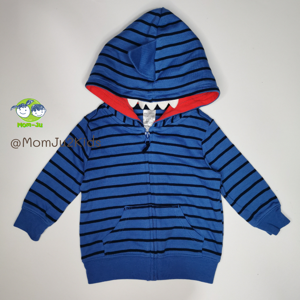 เสื้อแขนยาว/เสื้อกันหนาวมีฮู้ด Carter's -น้ำเงินฉลาม Size 3M