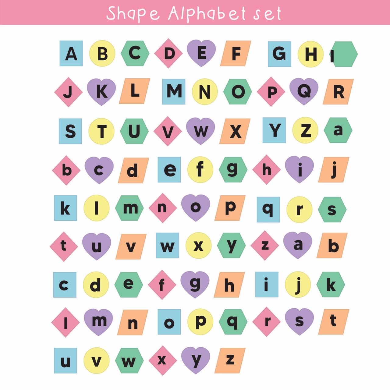 Digital file - Shape alphabet