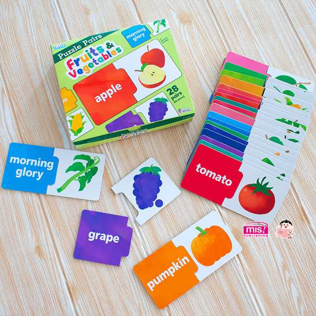 Puzzle Pairs จับคู่ภาพและคำศัพท์ Fruits & Vegetables