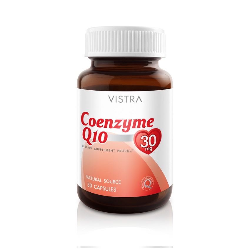  Vistra Coenzyme Q10 วิสตร้า โคเอนไซม์คิวเท็น 30 เม็ด