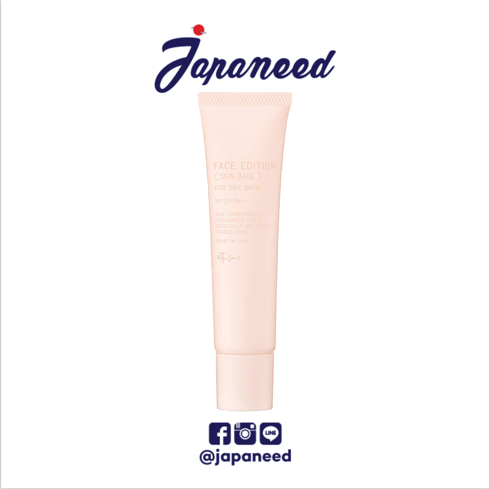 Ettusais Face Edition (Skin Base) SPF25•PA++ สำหรับผิวแห้ง Tone up Pink 35g