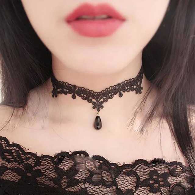 สร้อยโชคเกอร์ Choker BOHO สีขาว-ดำ Sexy สร้อยแฟชั่น โชคเกอร์ผ้าลูกไม้ สร้อยคอวินเทจ ❤ส่งฟรี FREE❤