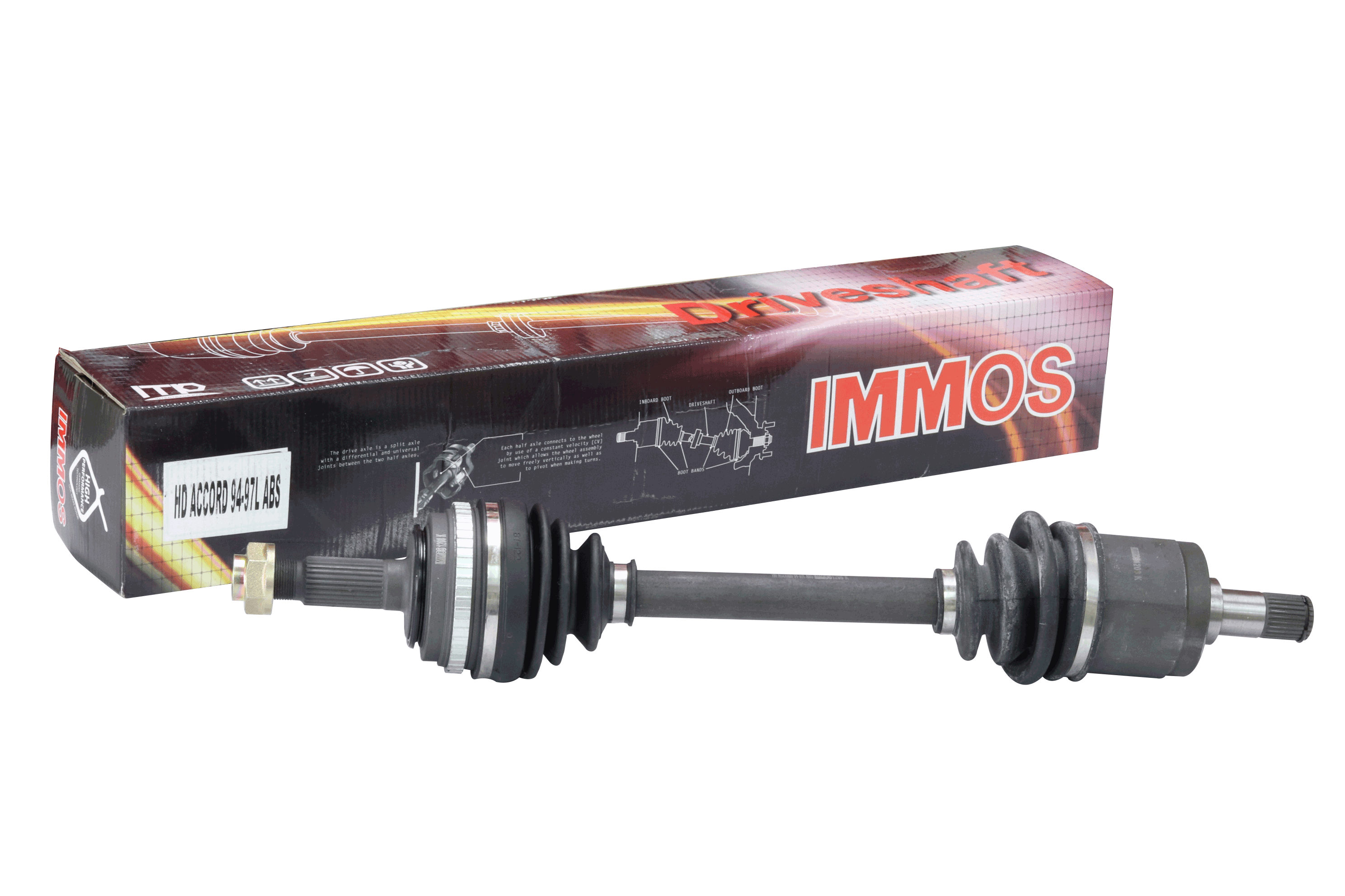 หัวเพลาทั้งเส้นสั้นimmos  HD ACCORD 94-97L ABS