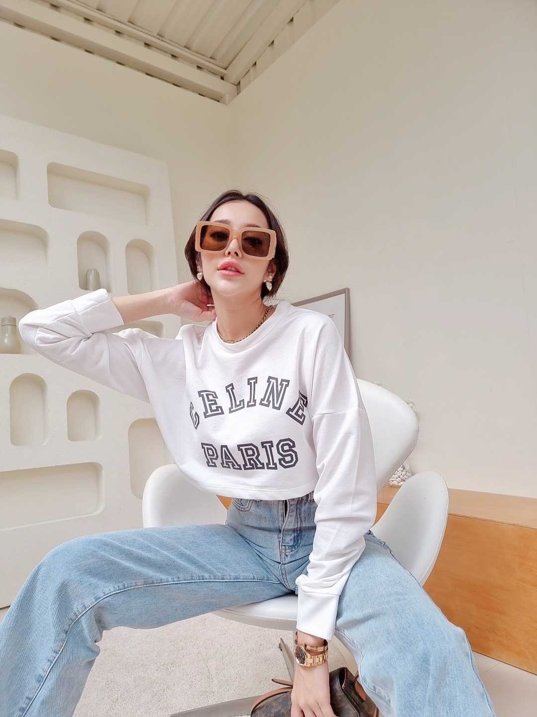 เสื้อแขนยาวพิมพ์ลาย