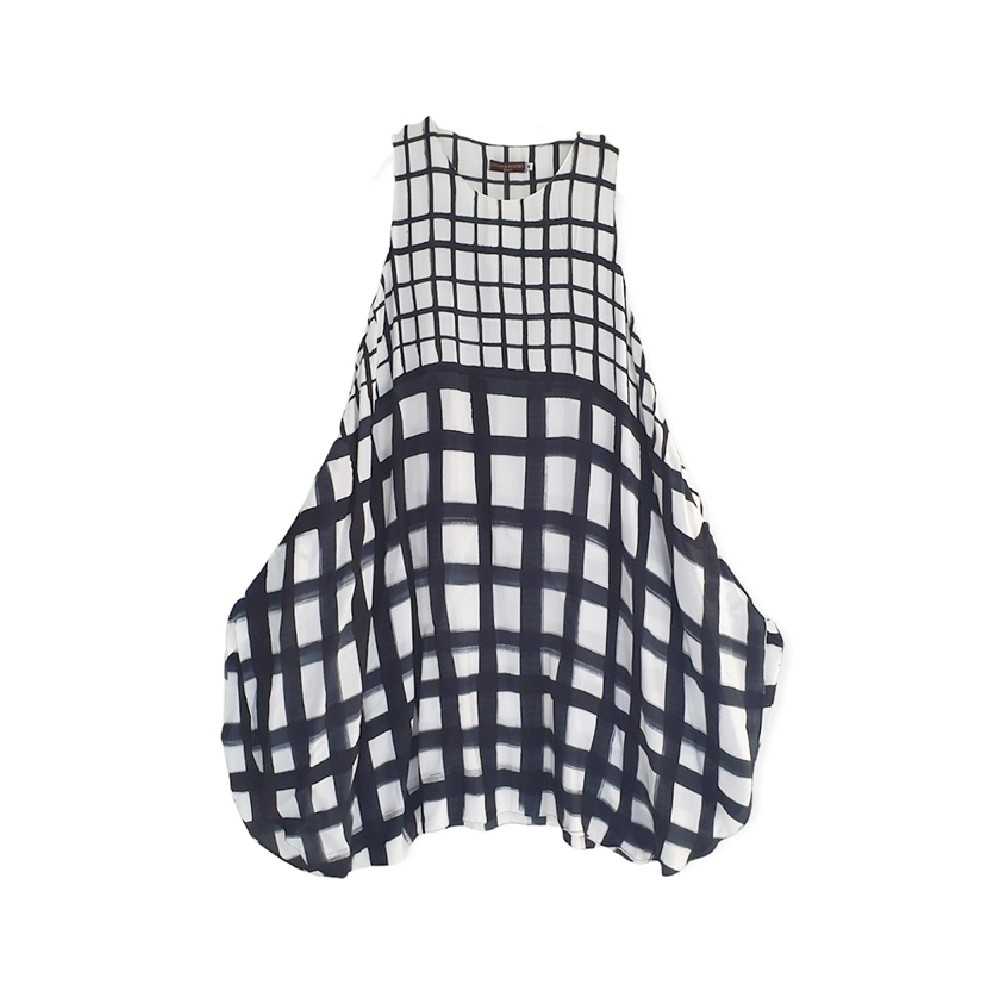 (Pre-Order)Sac Sleeveless Dress Cotton Silk Hand paint
