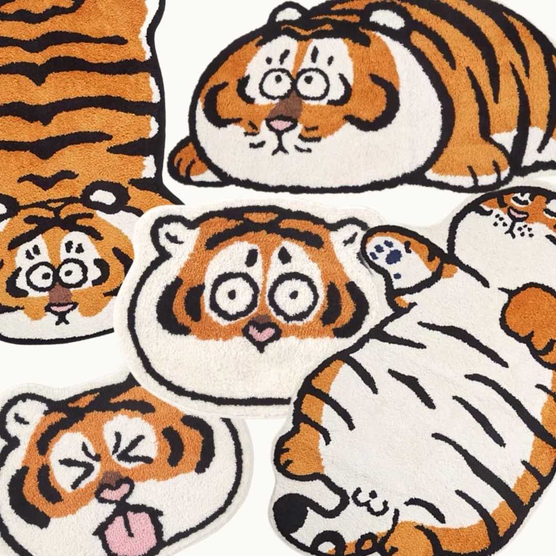 SMALL CHUBBY TIGER RUG