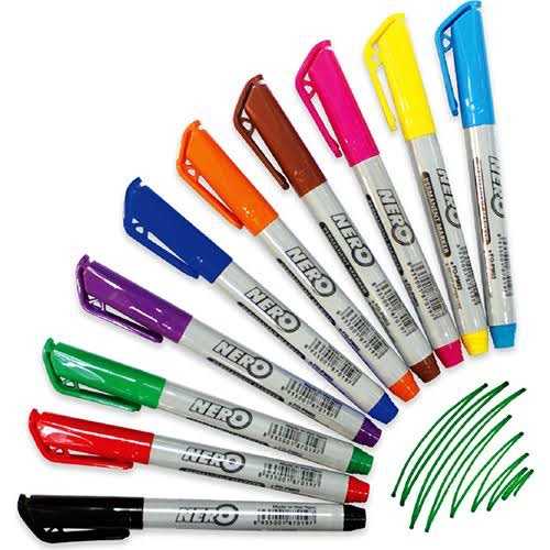 ปากกาเคมี FO-PM02-B12 Flex office ดำ/แดง/น้ำเงิน
