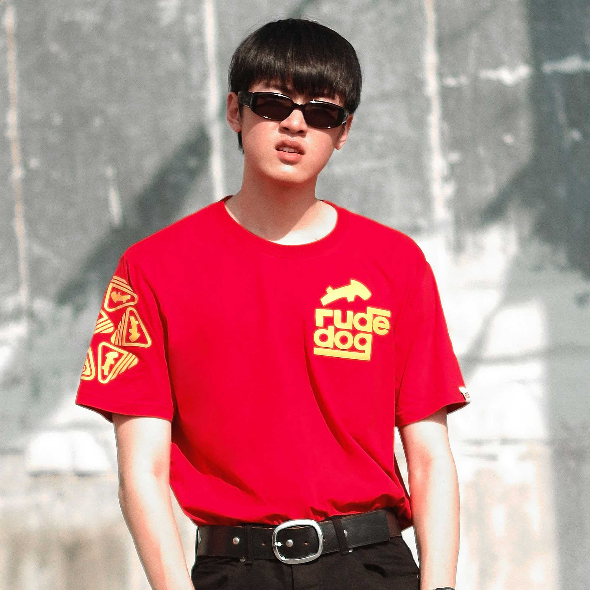 Sale  ล้างสต็อก  Rudedog เสื้อยืด  รุ่น Square Rude