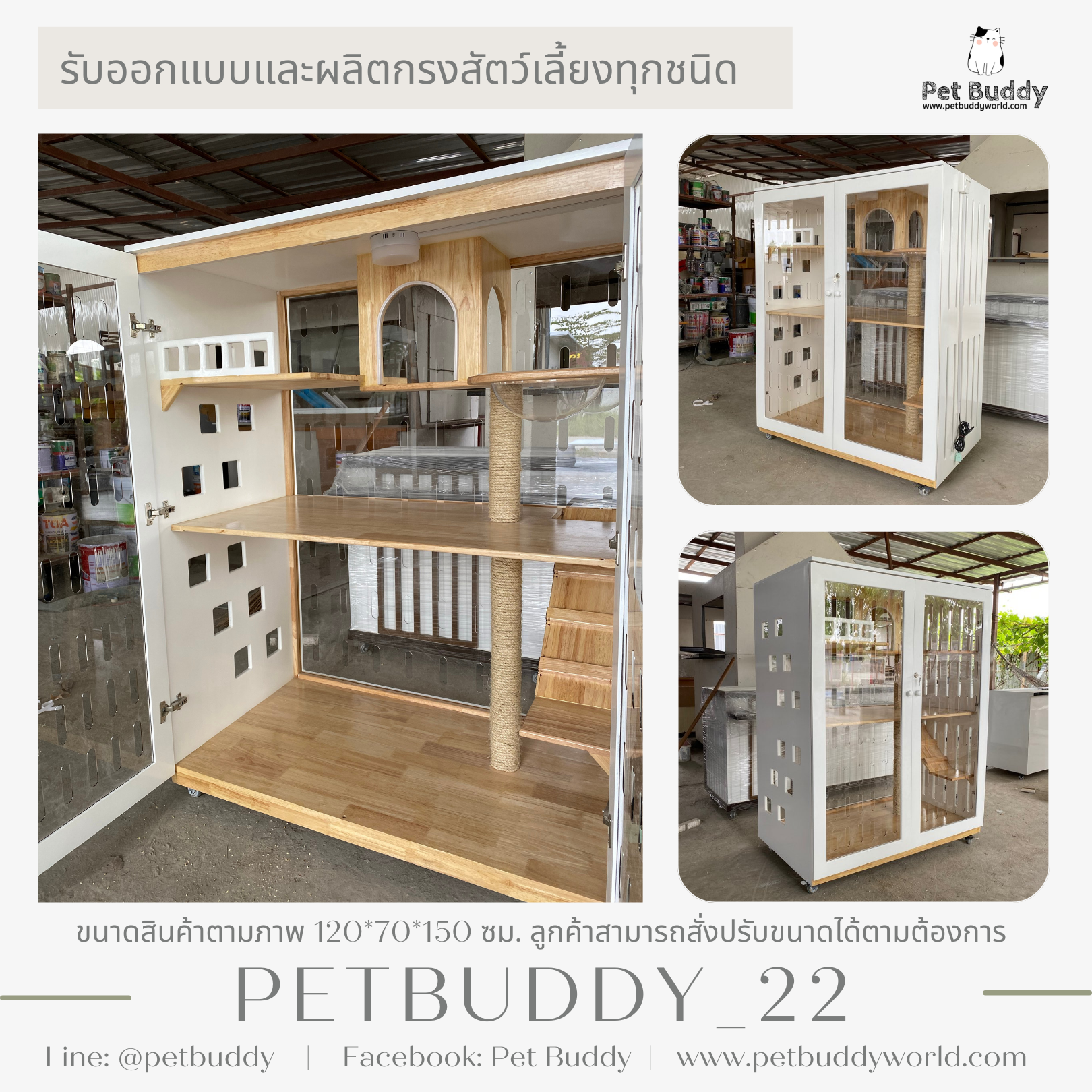 Petbuddy_22 บ้านแมว บ้านสัตว์เลี้ยง