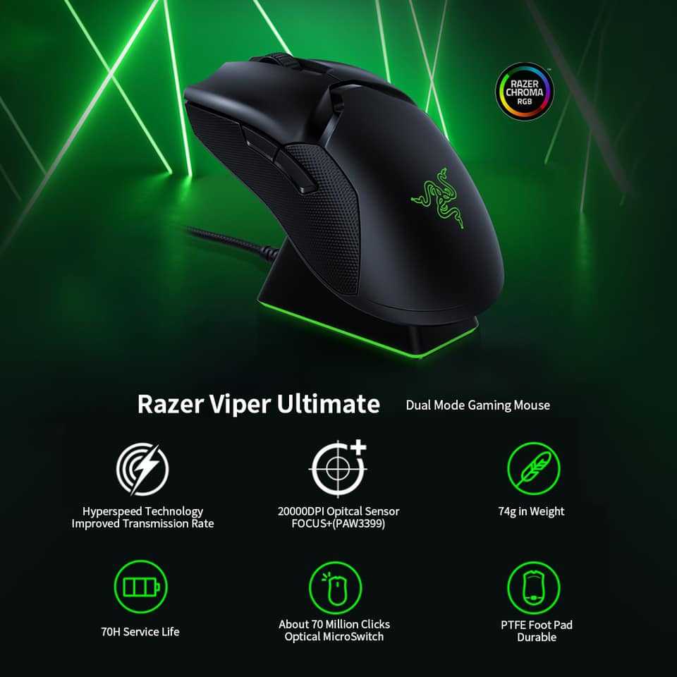 Razer Viper Ultimate With Charger Dock