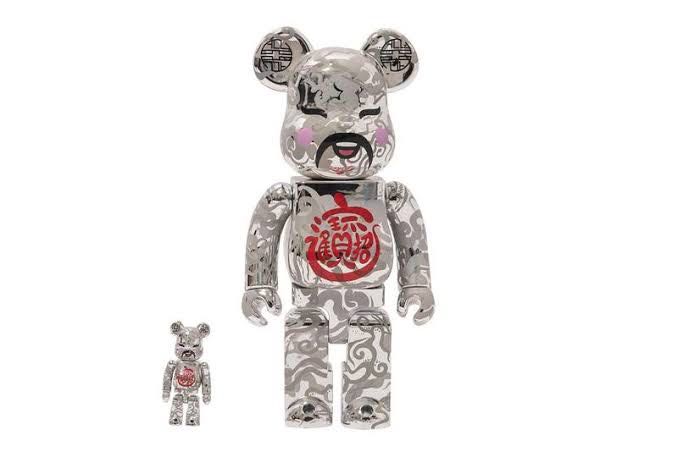Bearbrick Acu God of Fortune Sliver 400/100