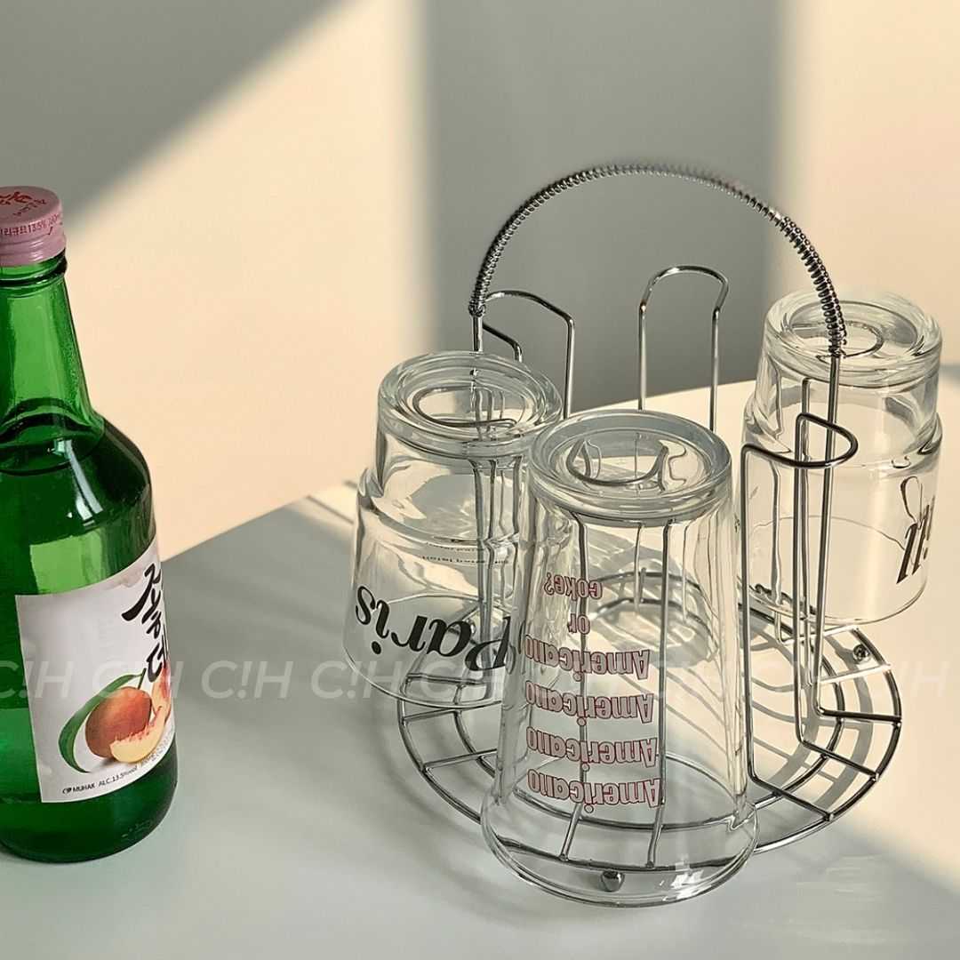 GLASS DRAINER STORAGE RACK /พร้อมส่ง/