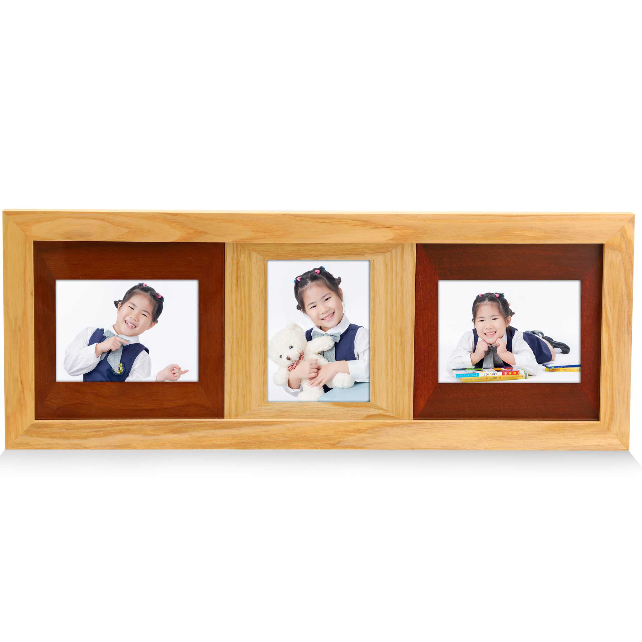 RB18 Triple natural wooden frame