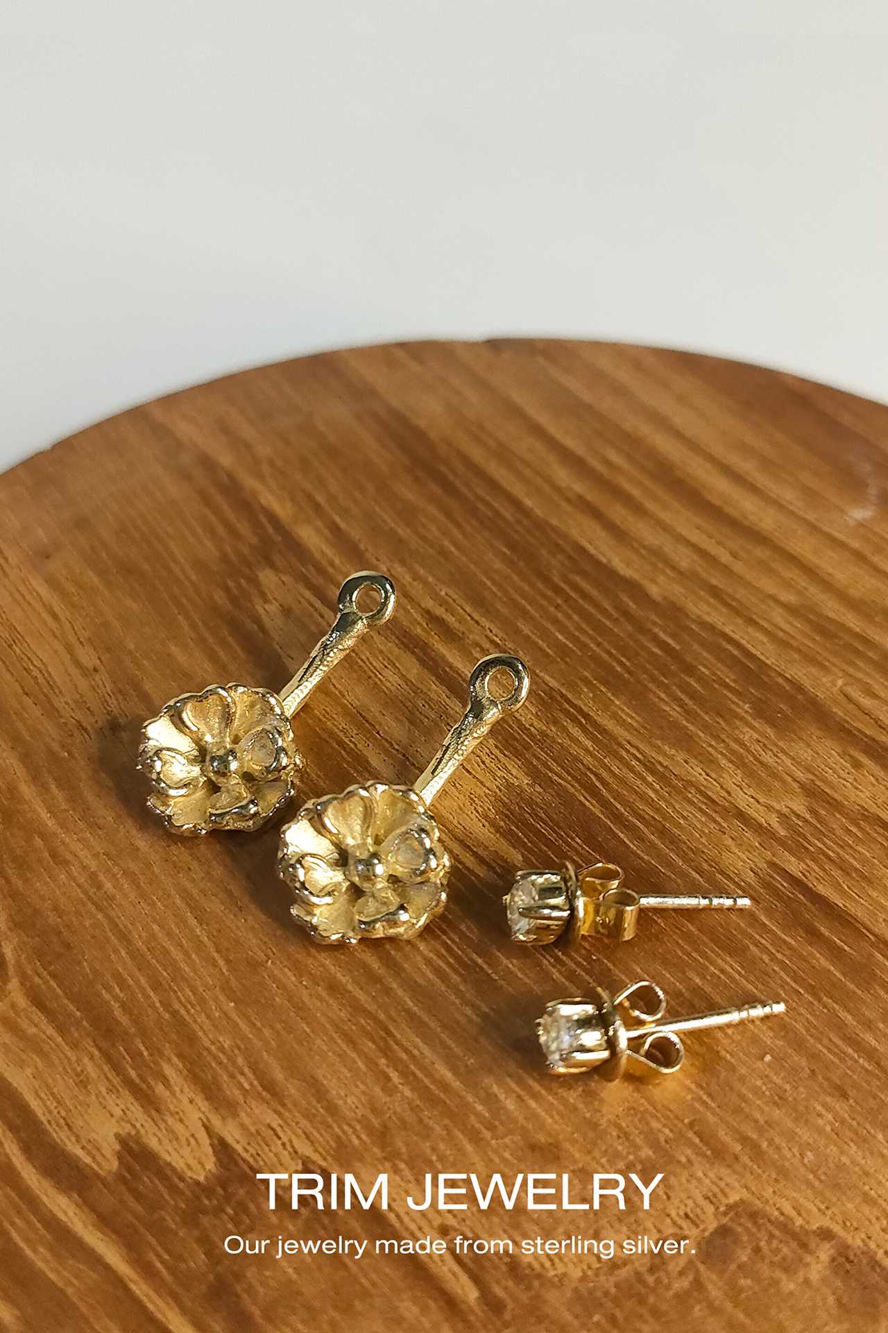 Topaz with Jacket Cosmos design/ S925 - Gold plated