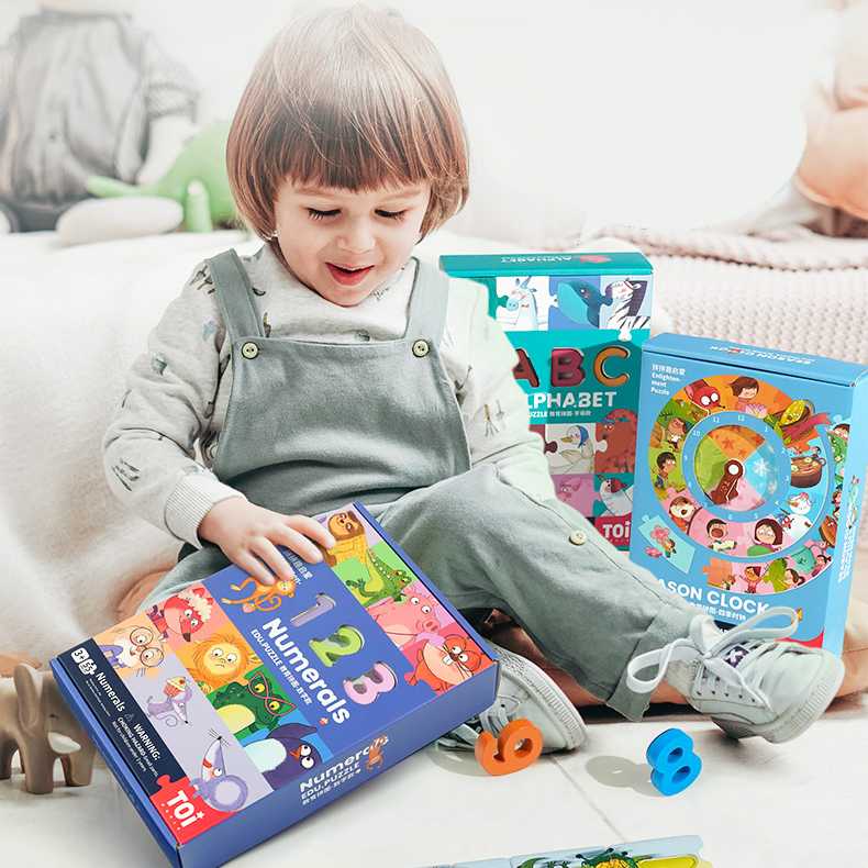 จิ๊กซอว์สอนตัวเลข ABC และเวลา Education Puzzle : TOi สำหรับเด้กอายุ 3 ขวบขึ้นไป