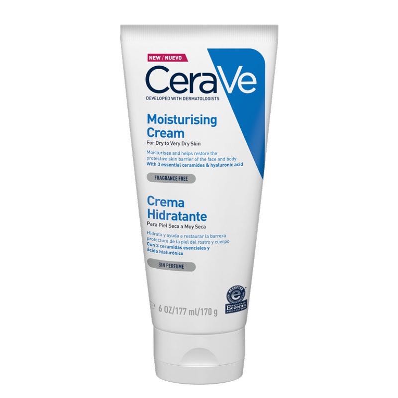 เซราวี CERAVE Moisturising Cream บำรุงผิวหน้าและผิวกาย สำหรับผิวแห้ง-แห้งมาก   ขนาด 170g.