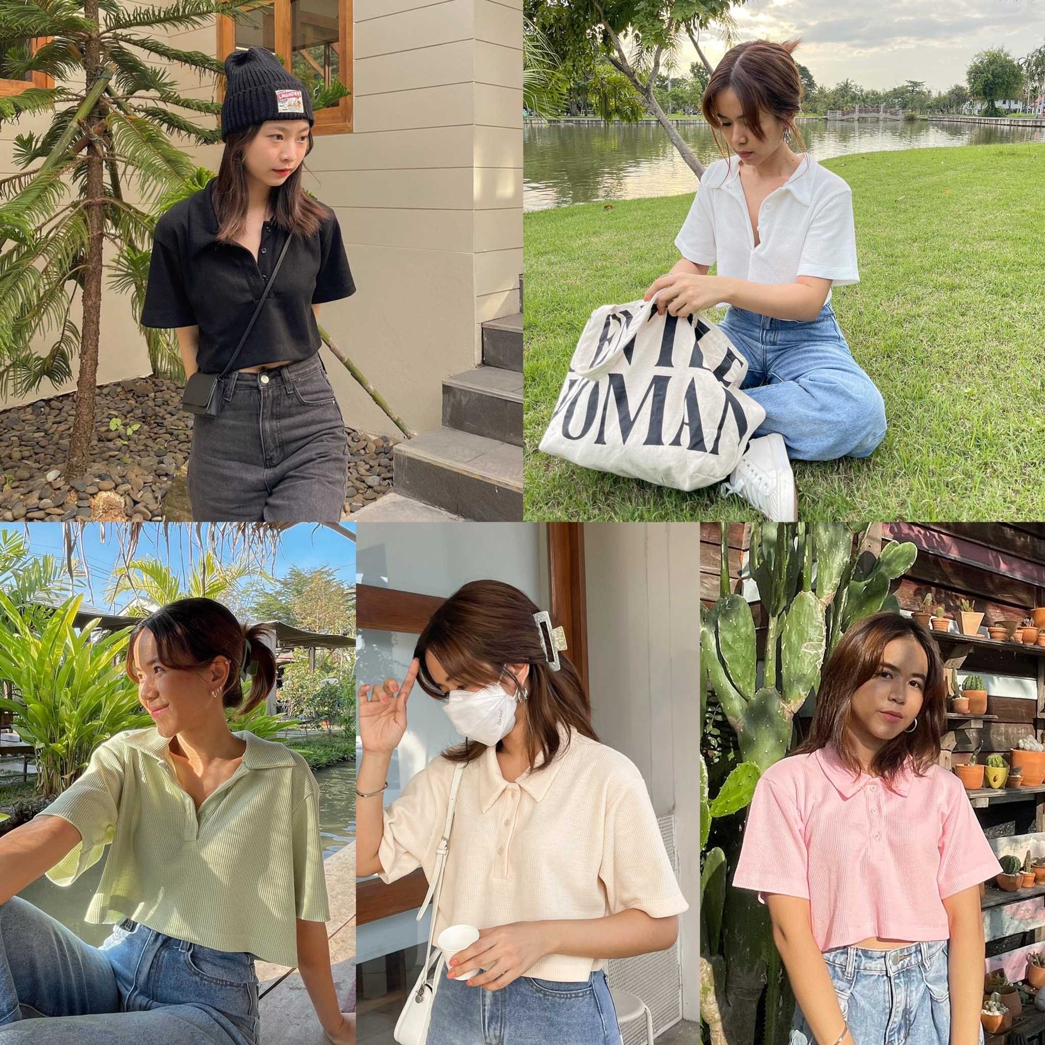 เสื้อครอป mini waffle - Jigsawjeans