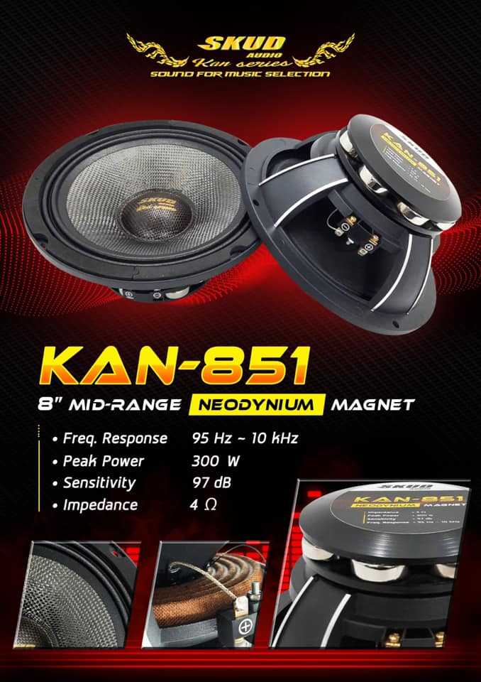 SKUD  KEN-851  8นิ้ว MID-RANGE  NEODTNIUM MAGNET