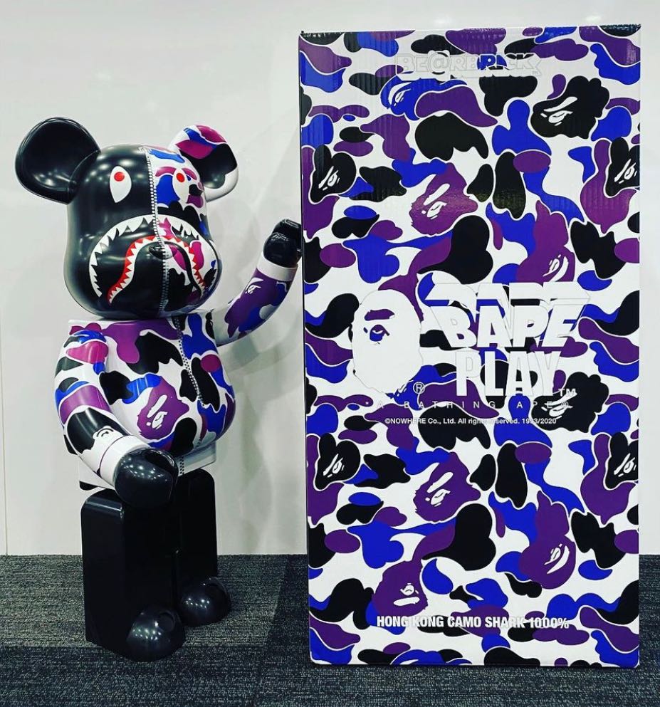 Bearbrick Bape HK Camo Shark 1000%