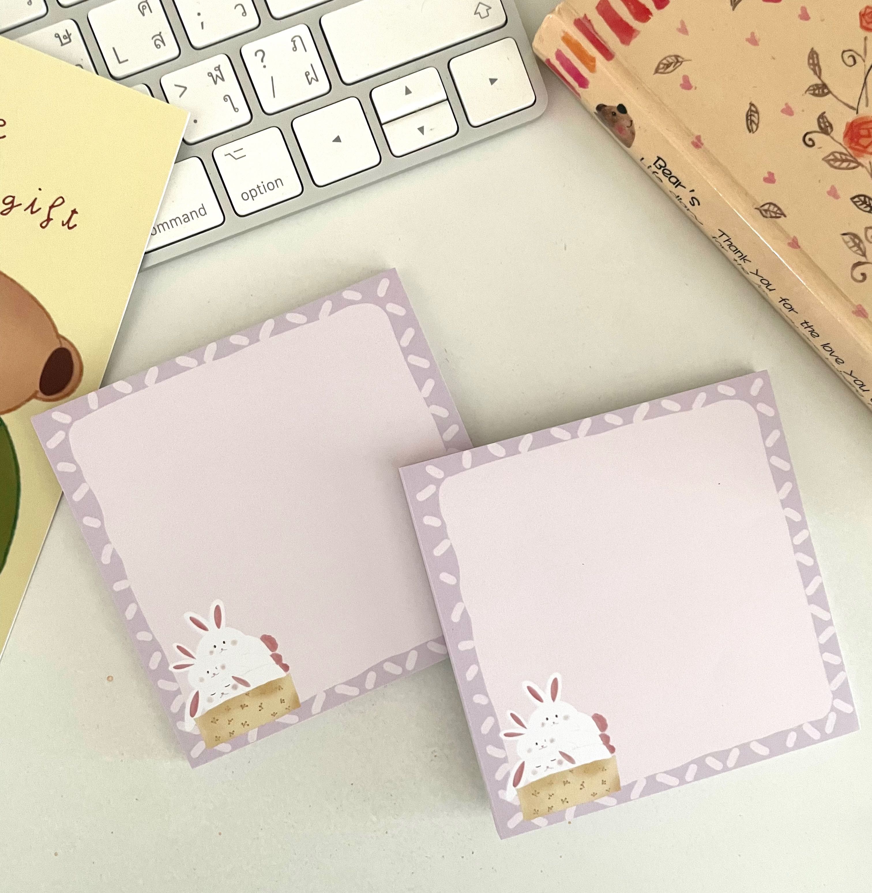 Fluffy rabbit Memopad 
