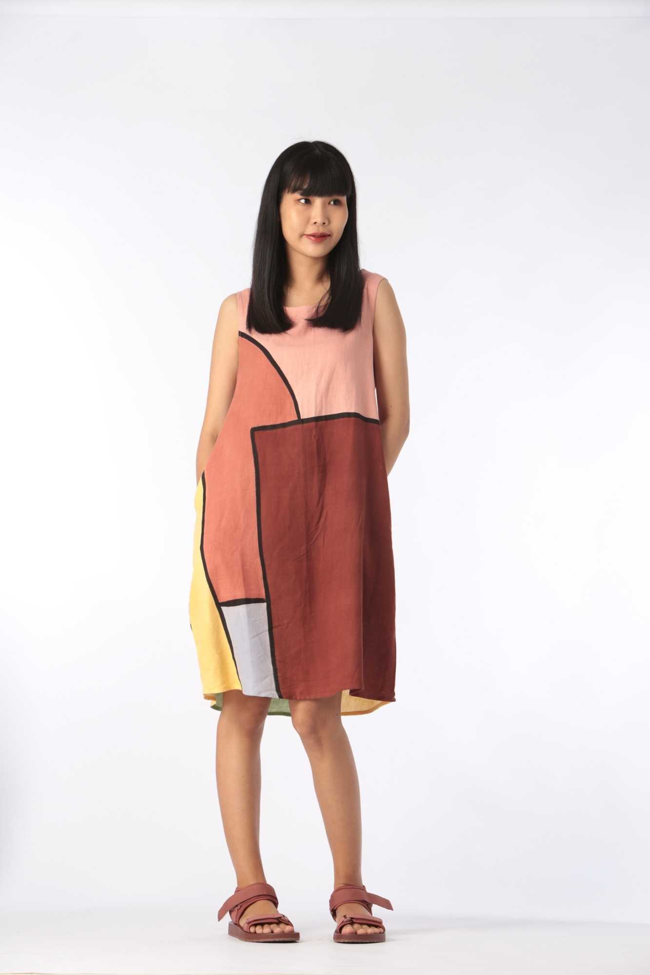 (Pre-order)Short Dress Rayon Cotton For Summer Beach Vacation