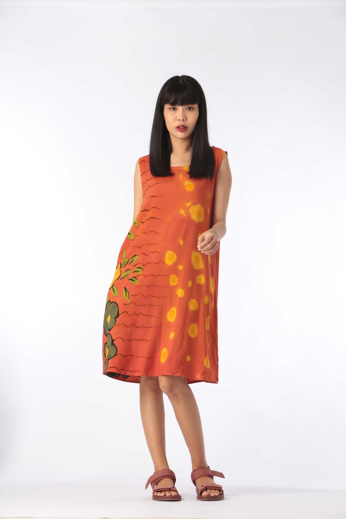 (Pre-order)Short Dress Rayon Cotton For Summer Beach Vacation
