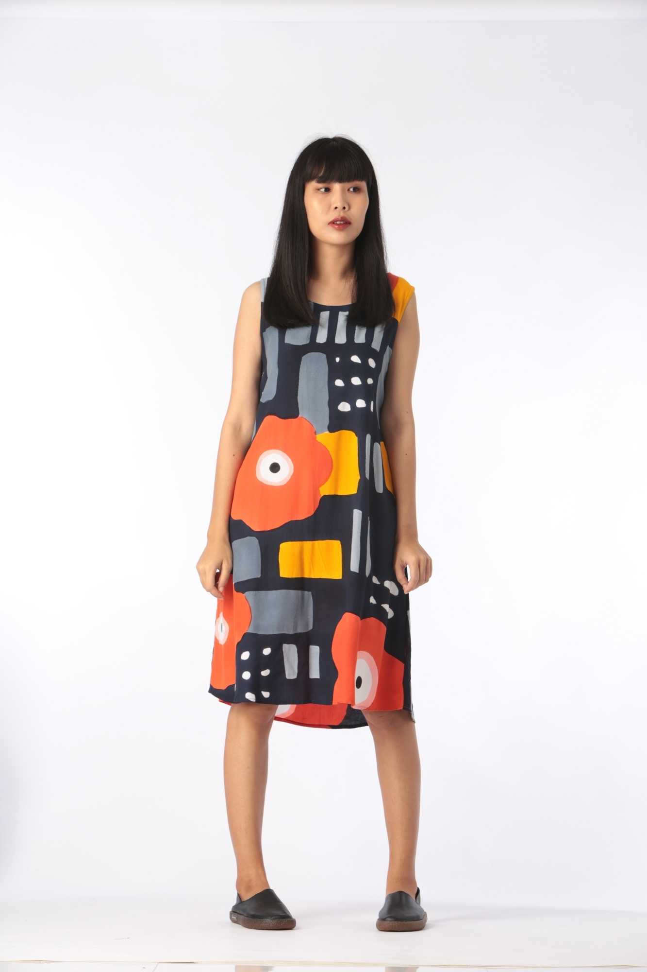 (Pre-order)Short Dress Cotton Rayon For Summer Beach Vacation
