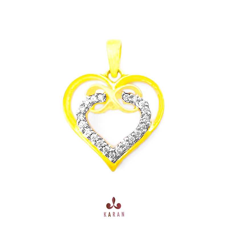 Infinity Heart pendant P181 จี้เพชรแท้ Top Quality