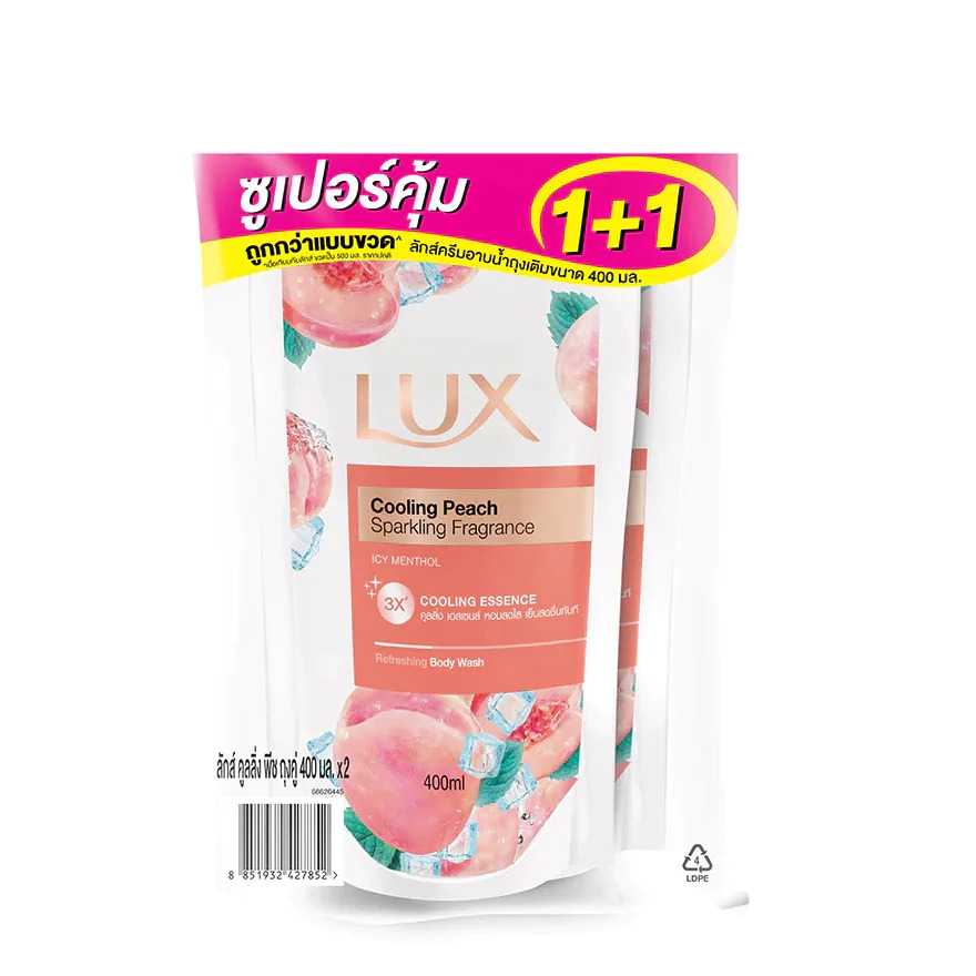ลักส์ ครีมอาบน้ำ กลิ่นคูลลิ่งพีช 400มล. 8851932427852 (01)ลดถึง20/07/68