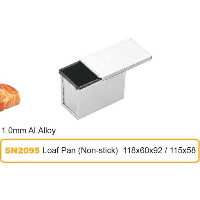 Sanneng SN2095 พิมพ์ขนมปังพร้อมฝา ขนาด 11x6x9 cm ความหนา 0.1 cm