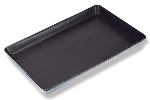 ถาดอลูมิเนียมเคลือบ อย่างดี 60x40x2 cm (วัดขอบนอก) Sanneng เทปลอน