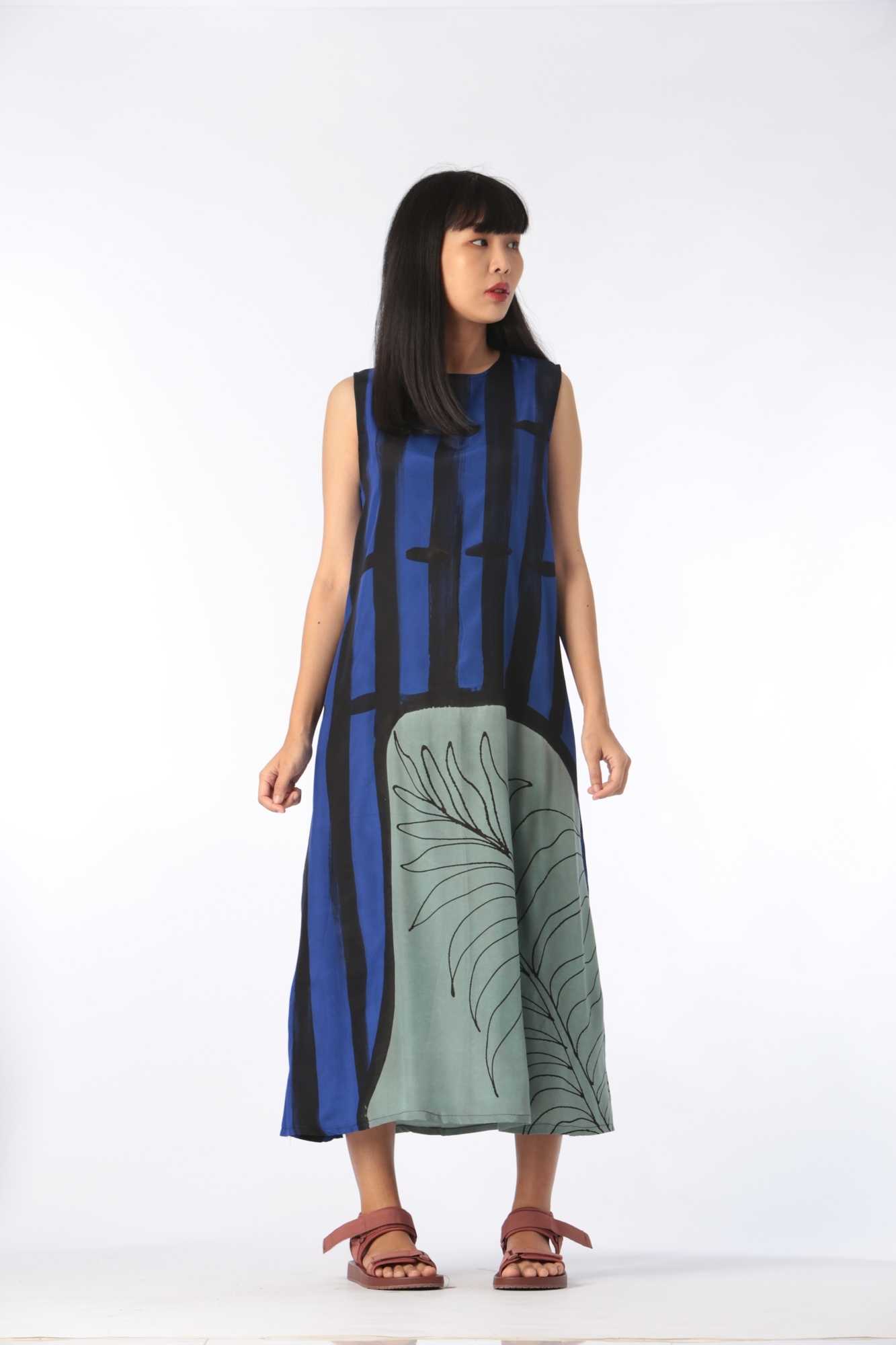 (Pre-order) Dress Cotton Silk Hand Paint