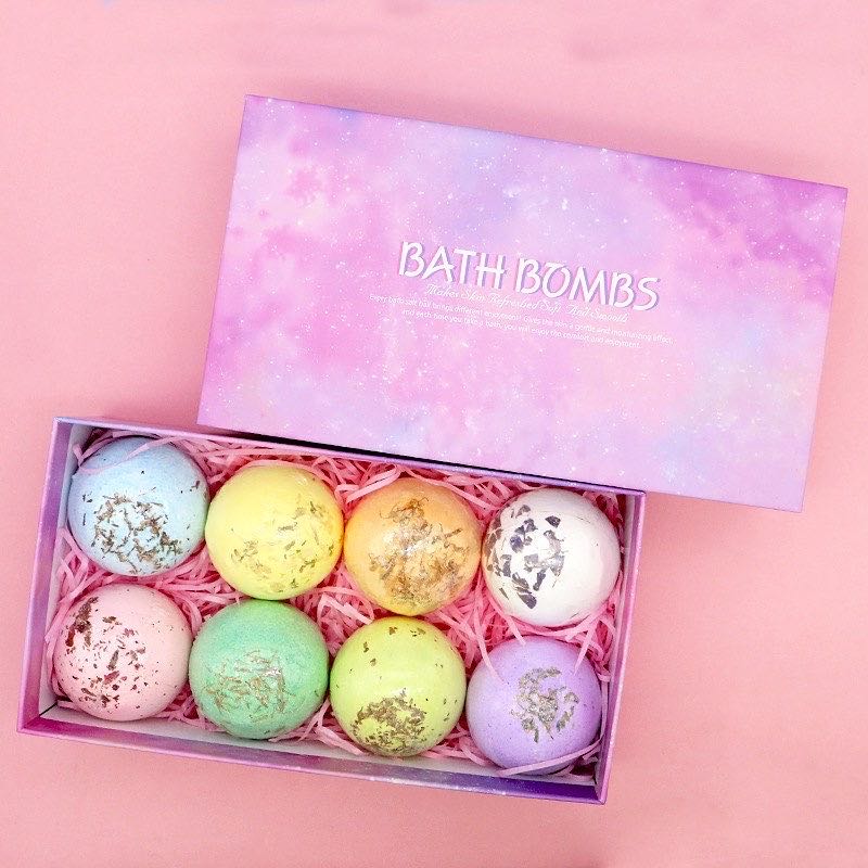 unicorn bath bomb set (8 ลูก)