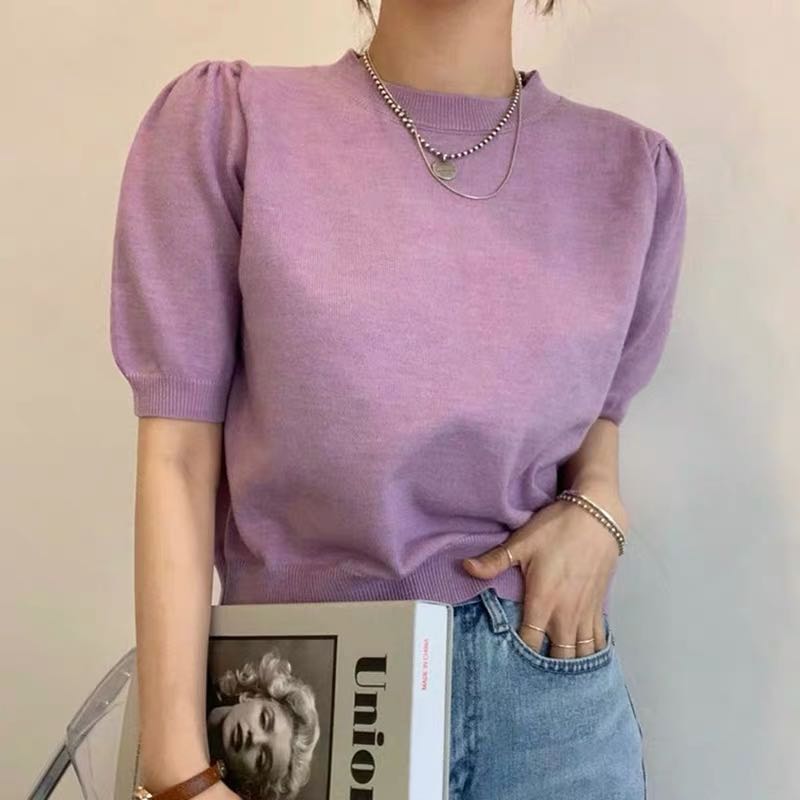 SAY APPAREL: Pastel soft knit top