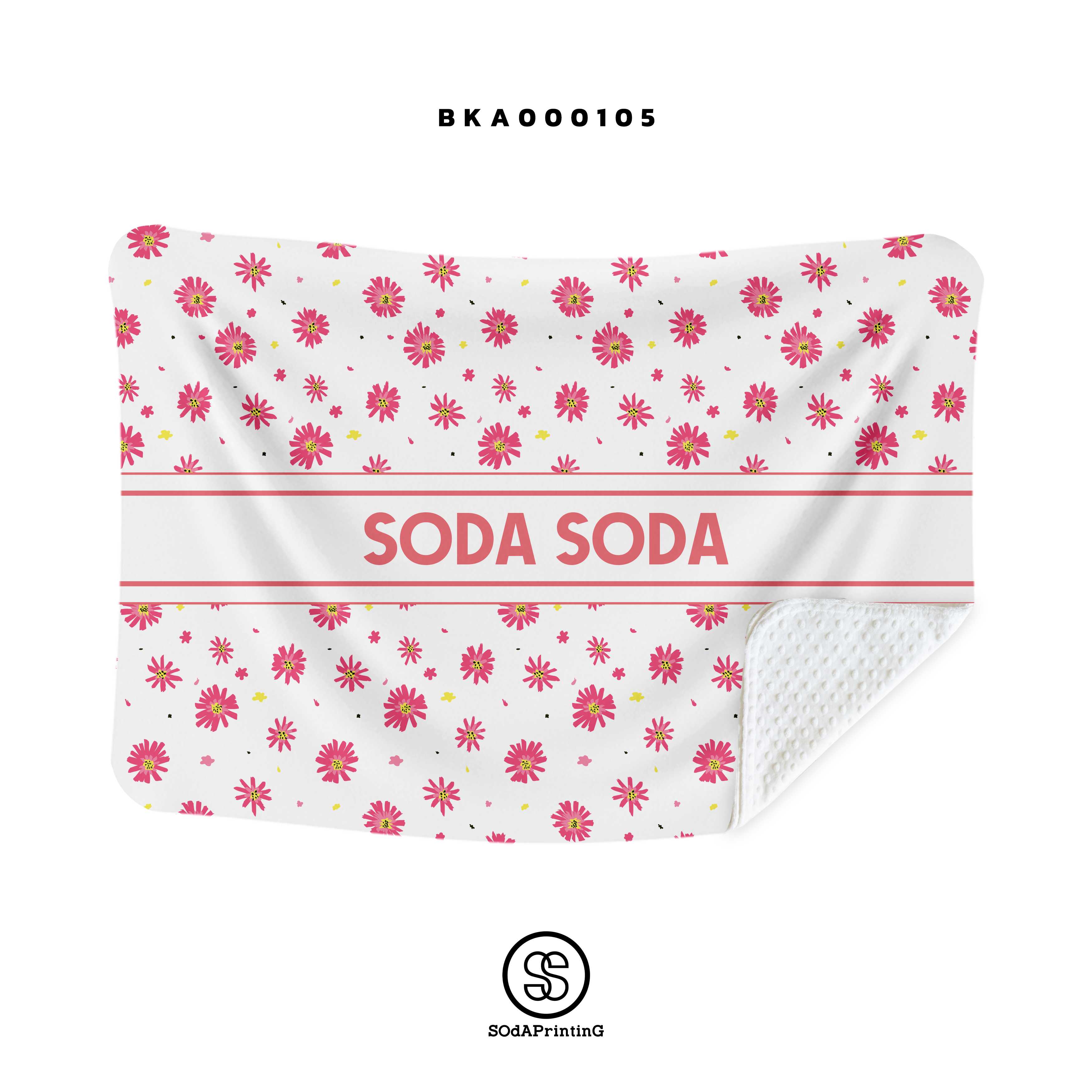 ผ้าห่ม ใส่ชื่อได้ flower3 รหัส BKA00105 #SOdAblanket #SOdAhome