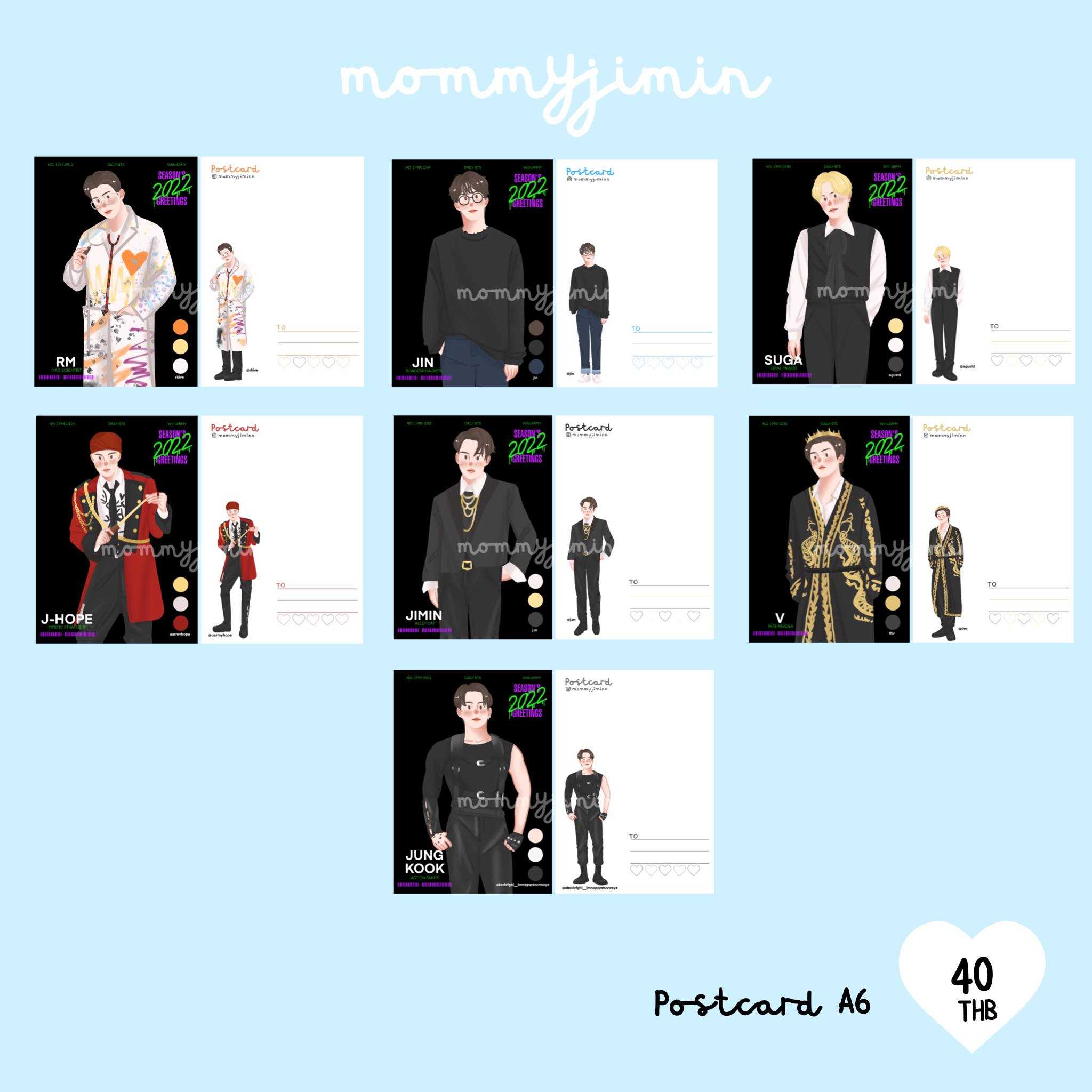 Postcard BTS Season greeting BLACK by mommyjiminn