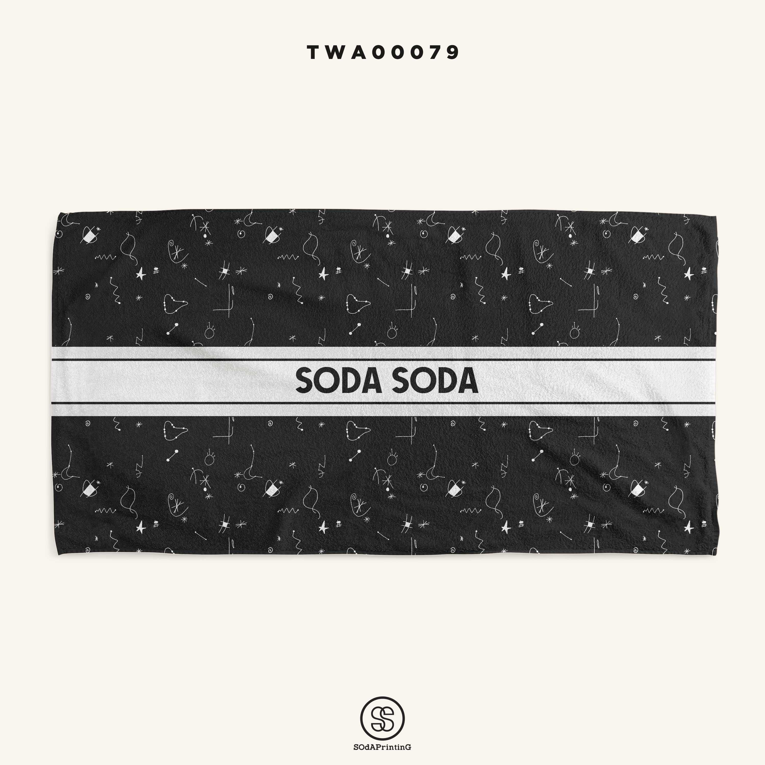 ผ้าเช็ดตัว ลาย Galaxy  ใส่ชื่อได้ รหัส TWA00079 #SOdAtowel #SOdAhome