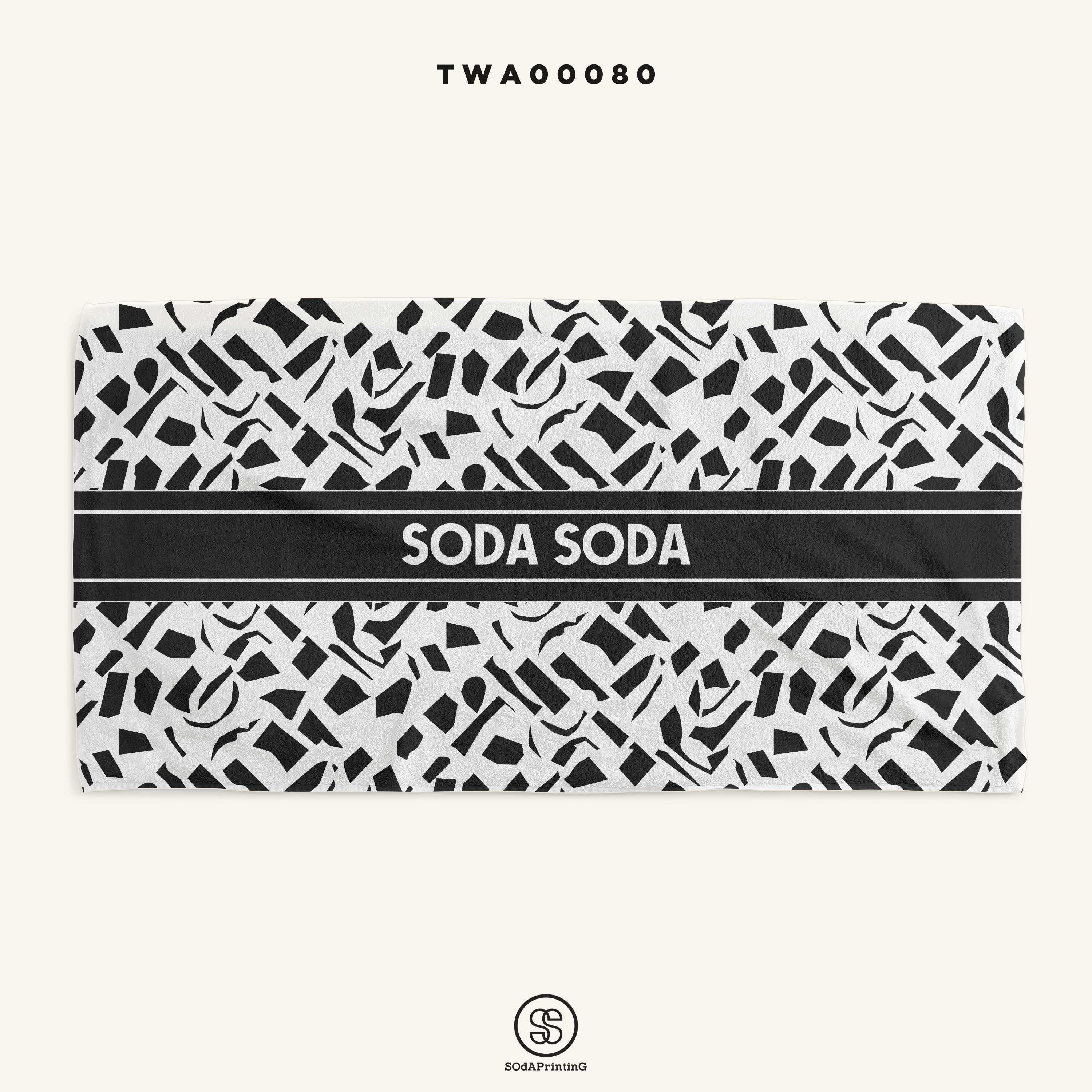 ผ้าเช็ดตัว ลาย Art 1  ใส่ชื่อได้ รหัส TWA00080 #SOdAtowel #SOdAhome