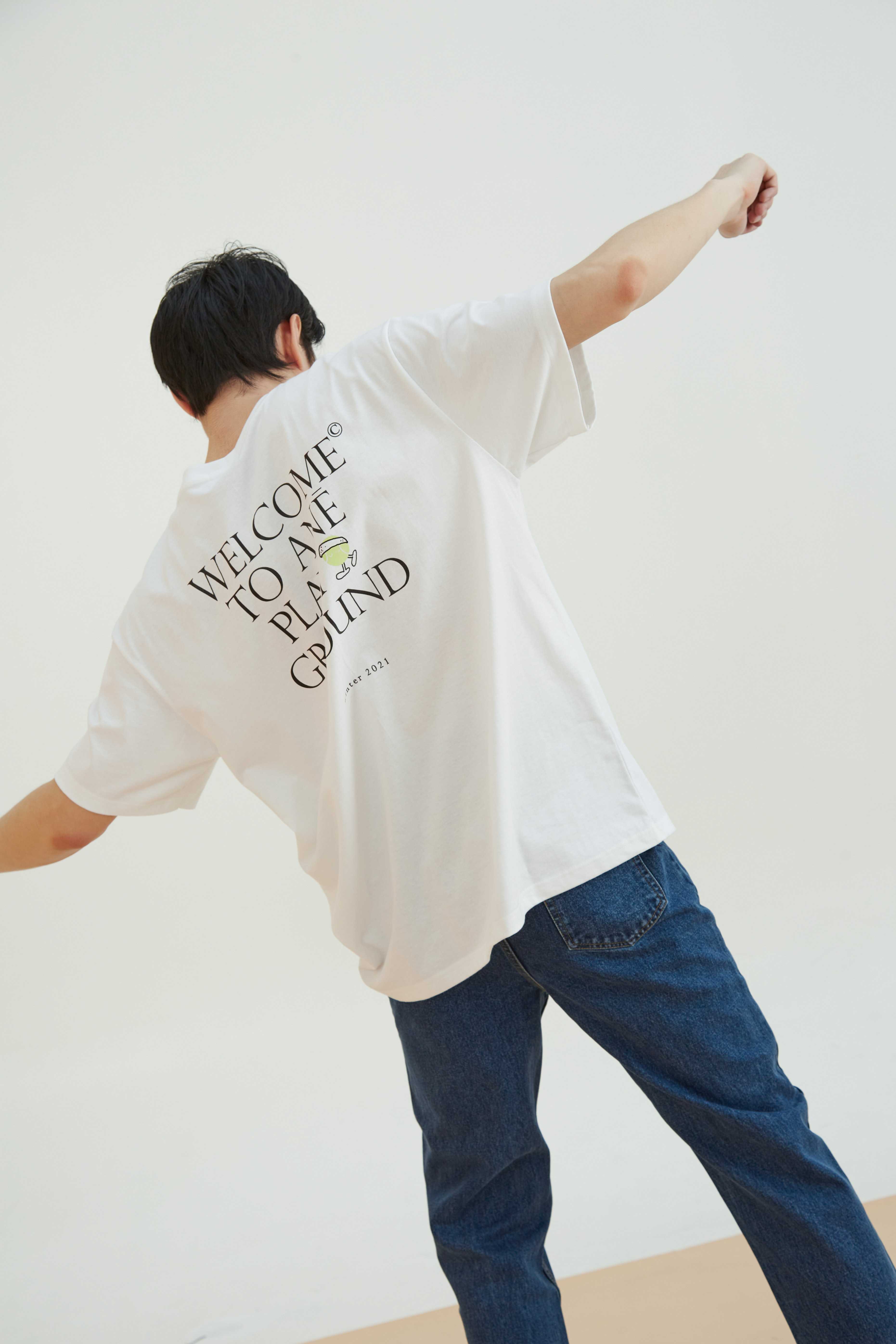 Anē welcome tee ,whiteเสื้อยืด unisex สีขาว ane.wear