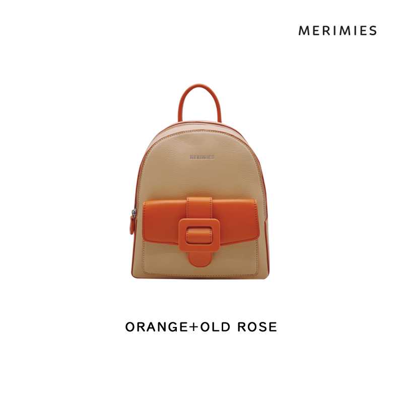 TTB003-Two Tone Backpack-Orange+Old rose
